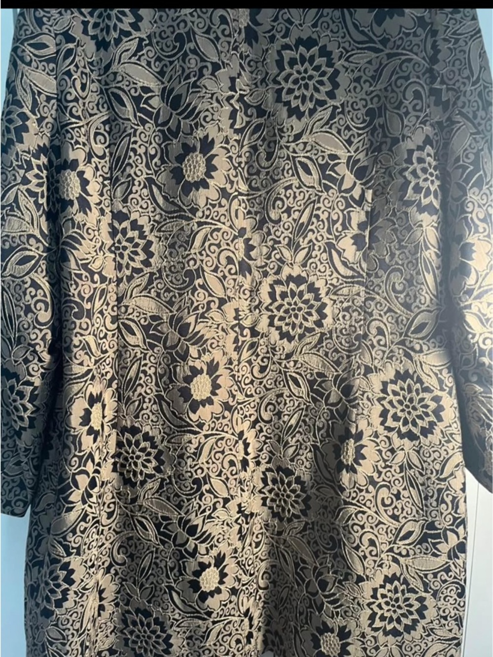 Embellished Floral Brocade Jacket - Gold & Black - Picture 4 of 8